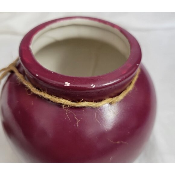 Girl's Night Out Fund Jar savings bank w/cork lid Plum w/hearts ceramic GUC - Picture 5 of 8